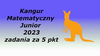 Kangur Matematyczny Junior 2023 odpowiedzi i rozwiązania część IV [upl. by Htrowslle]