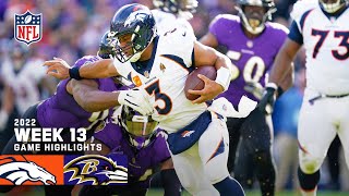 Denver Broncos vs Baltimore Ravens  2022 Week 13 Game Highlights [upl. by Janel]