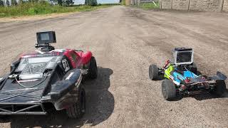 Traxxas Slash 4x4 VS WL Toys 144001 4x4 █▬█ █ ▀█▀ [upl. by Micco]