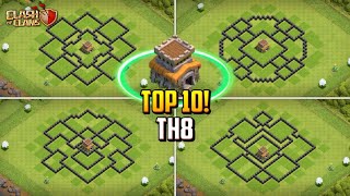 BEST Town Hall 8 TH8 HybridFarming Base Layout  Copy Link 2023  Clash of Clans [upl. by Ena]