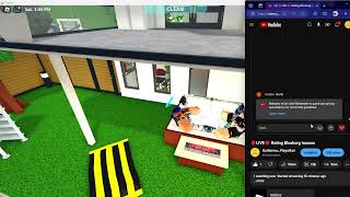 🔴LIVE🔴 Rating Bloxburg houses [upl. by Ecirum701]