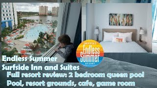 Endless Summer resort Surfside Inn and Suites full resort review 2 bedroom pool view suite amenities [upl. by Rehpotsyrk860]