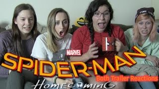 Spiderman Homecoming Both Trailer Reactions [upl. by Oballa606]