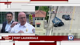 Officials hold news conference on deadly partial crane collapse in Fort Lauderdale [upl. by Odlo]