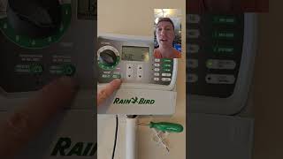 Manually Turn On 1 Sprinkler Zone Rainbird Controller [upl. by Katalin]