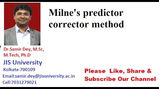 Milnes predictor corrector method [upl. by Karab207]