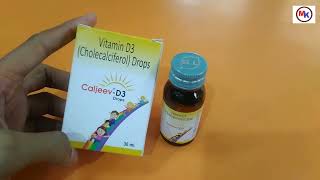 Caljeev d3  vitamin d3  cholecalciferol drops Use And Benefits  400IU 800IU [upl. by Aisak]