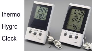 DT H Digital thermometer  hygrometer  clock [upl. by Stelmach479]