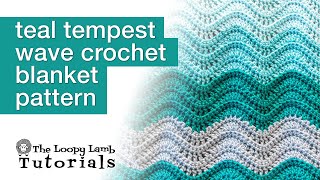 How to Crochet a Ripple Blanket Tutorial  Wave Crochet Blanket Pattern Tutorial [upl. by Anikal174]