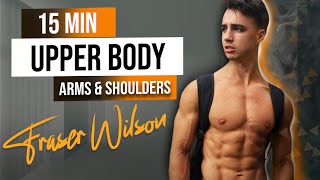 15 MIN Killer Upper Body Workout with YouTube coach  Fraser Wilson  D1sport workout [upl. by Latif]