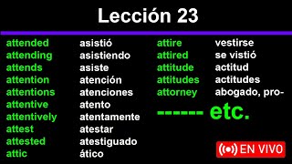 VOCABULARIO en INGLES  LECCIÓN 23  vocabulario en ingles y español  listas de palabras en ingles [upl. by Warms]