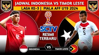 LIVE MALAM INI JADWAL TERBARU TIMNAS INDONESIA VS TIMOR LESTE PIALA AFF U19 2024 [upl. by Perpetua216]