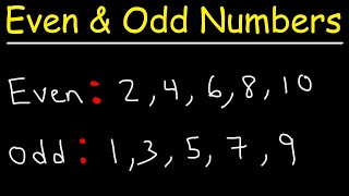 Even and Odd Numbers  Basic Introduction [upl. by Caine]