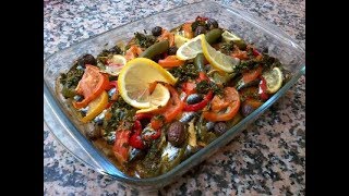 Recette Plat Poisson au four Facile et Rapide Cuisine Marocaine 100 [upl. by Juliane]