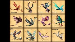 Every Dragon Species in How To Train Your Dragon 12 amp Rise of Berk [upl. by Cas]