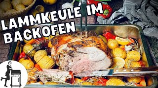 Lammkeule im Backofen  Die Frau am Grill [upl. by Baniaz]