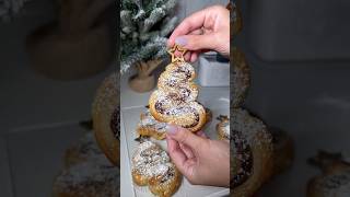 Nutella Christmas Trees christmas puffpastryrecipe easyrecipe holidaybaking [upl. by Nosduj]