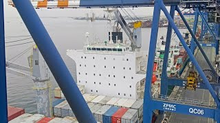 Quay Crane Operation Daily Routine MCC Gigantes Maersk Cargo ship Episode 8 [upl. by Anyr]