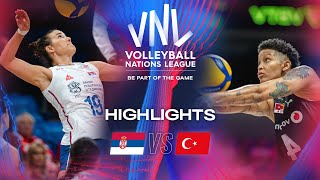 🇷🇸 SRB vs 🇹🇷 TUR  Highlights  Week 2  Womens VNL 2024 [upl. by Nakasuji]