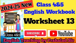 Class 45 Worksheet 13 English workbook Kaksha 45 Worksheet 13 कक्षा 45 वर्कशीट 13 [upl. by Marquis]