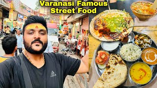 Varanasi famous Street Food  Kashi Vishwanath Darshan with all details  best hotel food amp more [upl. by Hebrew90]