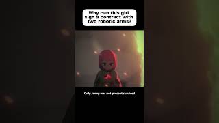 Why can this girl sign a contract with two robotic arms anime animecomicdub animeedit [upl. by Amsirahc]