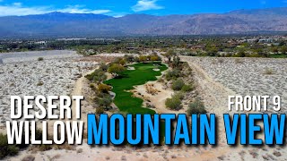 A FLYING START  Desert Willow MOUNTAIN VIEW FRONT 9 Course Vlog with Drone Flyovers [upl. by Ralleigh343]