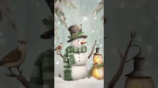 Christmas snowman board writing in fores Animated [upl. by Asia92]