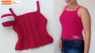 Blusa de Crochê fácil [upl. by Dnomar]