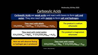 OCR A 613 Carboxylic Acids and Esters REVISION [upl. by Meisel169]