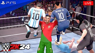 CR7 VS Messi🫨 WWE 2K24 LIVE🔴 shorts gta5 mergefellas shortsfeeds shortsfeeds2024 [upl. by Nahta]