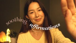 asmr affirmations for self worth w face touching and hand movements [upl. by Jobey]