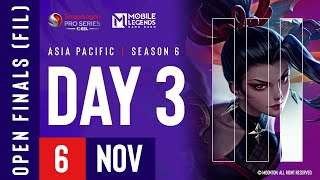 🔴 FIL AP Mobile Legends Bang Bang  Snapdragon Mobile Open Finals  Season 6  Day 3 [upl. by Arabrab]