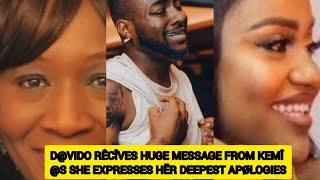 DAVIDO RECEIVES HÛGE MESSAGE FROM KËMI S SHE EXPRESSES HÊR DEEPEST APØLOGIES [upl. by Churchill]