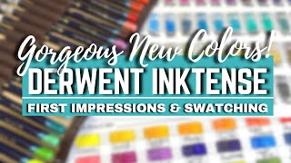 GORGEOUS NEW COLORS  DERWENT INKTENSE  First Impressions Swatching amp Review [upl. by Roth433]