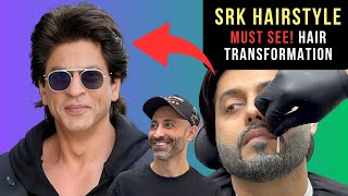 Inspired Shah Rukh Khan Hairstyle 2024  Mens Haircut Tutorial  Bollywood [upl. by Barna]