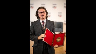 David Engels receives the medal for quotCourage and Integrityquot Laudatio and Speech Warsaw 2892024 [upl. by Harned]