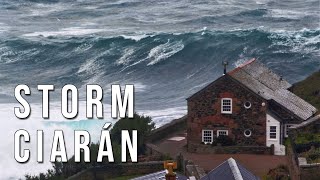 Storm Ciaran Lashes Cornwall  November 2023  4K Video [upl. by Ayiram]