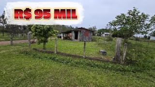 636 IMÓVEL RURAL COM CASA LUZ E FIBRA ÓTICA LOCAL PLANO E SOSSEGADO R 95 MIL [upl. by Ahtelrac]