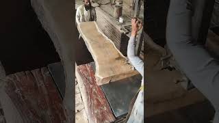 EXPENSIVE PHOXY TABLE CUTTING PROCESS carpentry wood lumber woodworking woodmizer phoxy [upl. by Treborsemaj244]