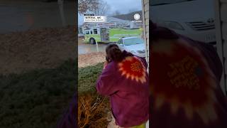 Fire Truck Spins Out of Control on Icy Road in Missouri [upl. by Tnek639]