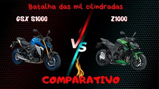 Nova Suzuki GSX S1000 x Kawasaki Z1000 Comparativo [upl. by Rosabelle]