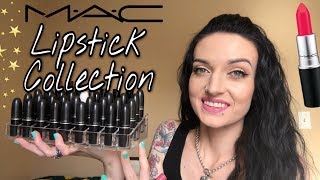 MAC Lipstick Collection with Lip Swatches 34 Lipsticks [upl. by Aseral377]