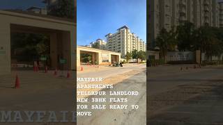 Tellapur Mayfair Apartment New 3bhk flats ready to movehyderabadtellapurgachibowliflats3bhkflat [upl. by Anuqahs]