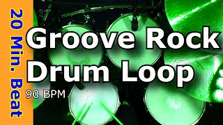 Groove Rock 90 BPM Extended Drum Loop Mix JimDooleynet [upl. by Anitsim]