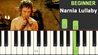 Narnia Soundtrack  Narnia Lullaby SLOW EASY PIANO TUTORIAL How to play piano [upl. by Reprah]