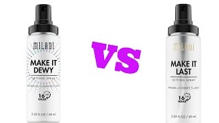 Battle of the Milani Setting Sprays  Make It Last VS Make It Dewy [upl. by Cung]