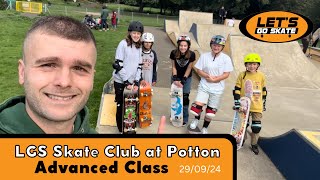 LGS Skate Club at Potton Advanced Class  290924 [upl. by Ellicul]