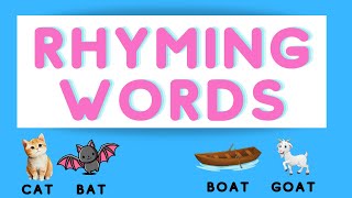 Rhyming Words  Phonological Awareness  Phonemic Awareness  Kindergarten  Printable Page Below [upl. by Vharat874]