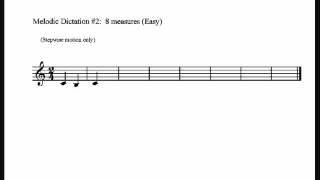 Melodic Dictation 2 Stepwise motion only Easy [upl. by Nesto46]